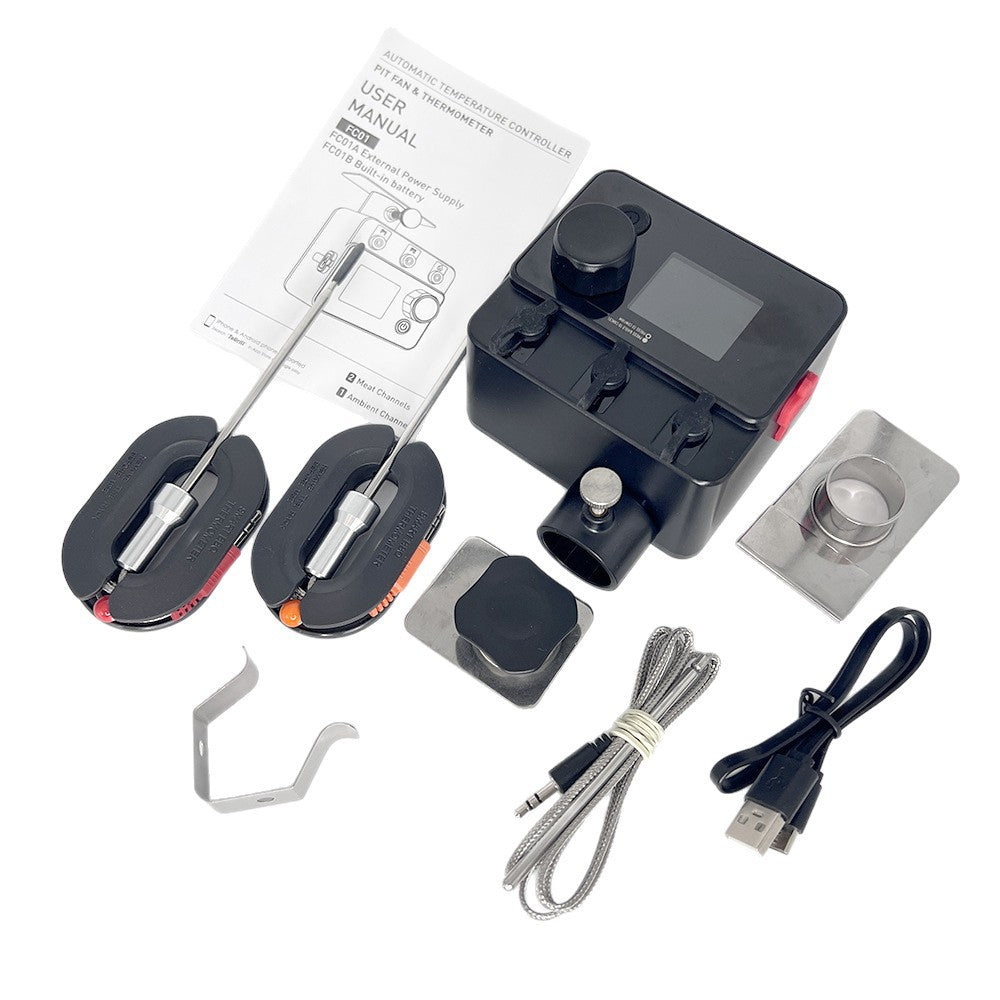 ToGrill FC-01B Smart Bluetooth BBQ Smoker Temperature Controller with Probes