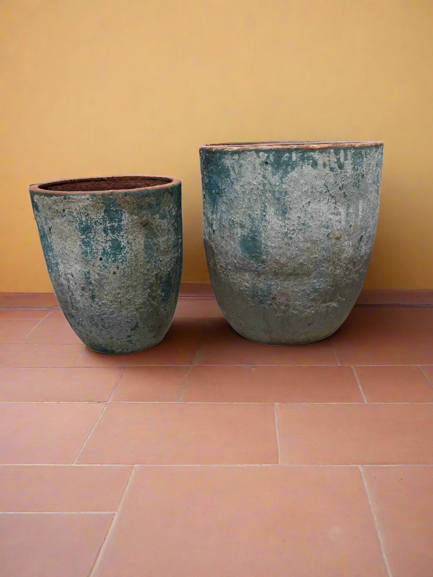 Ancient Blue Tall U Pots S2