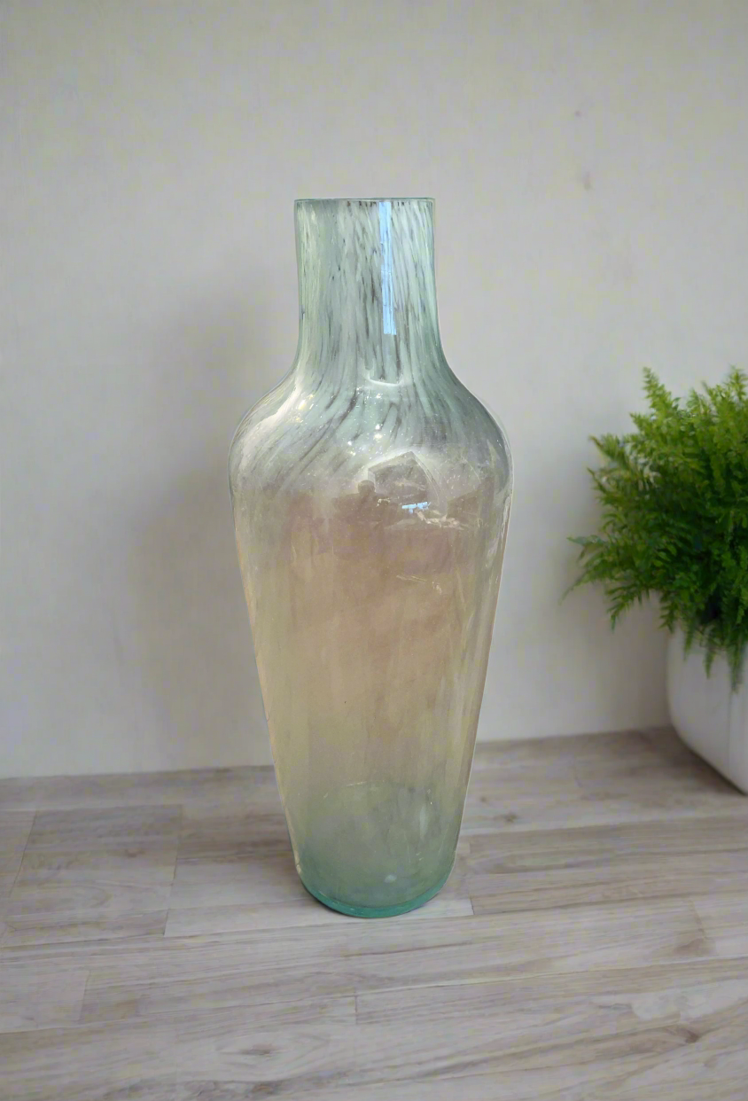 Glass Bottle Vase Clear Smokey