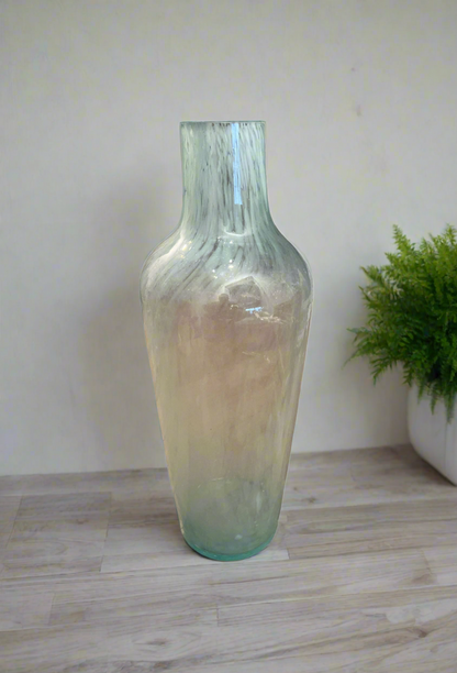 Clear Smokey Glass Bottle Vase