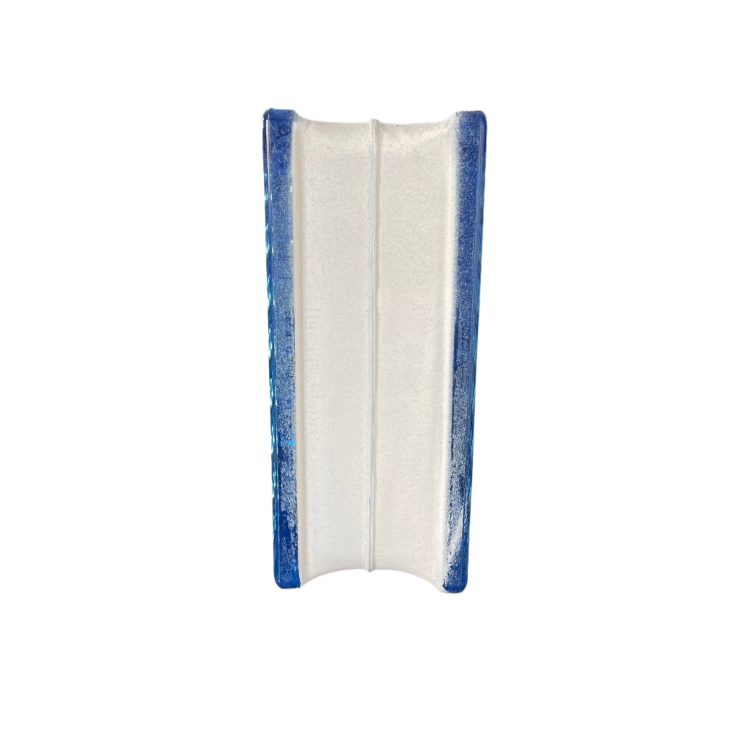 crystal parallel blue glass block side profile