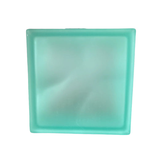 misty cloudy turquoise glass blocks