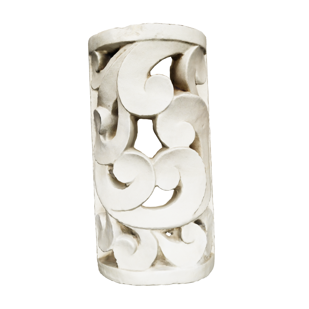 carved tribal sandstone half column