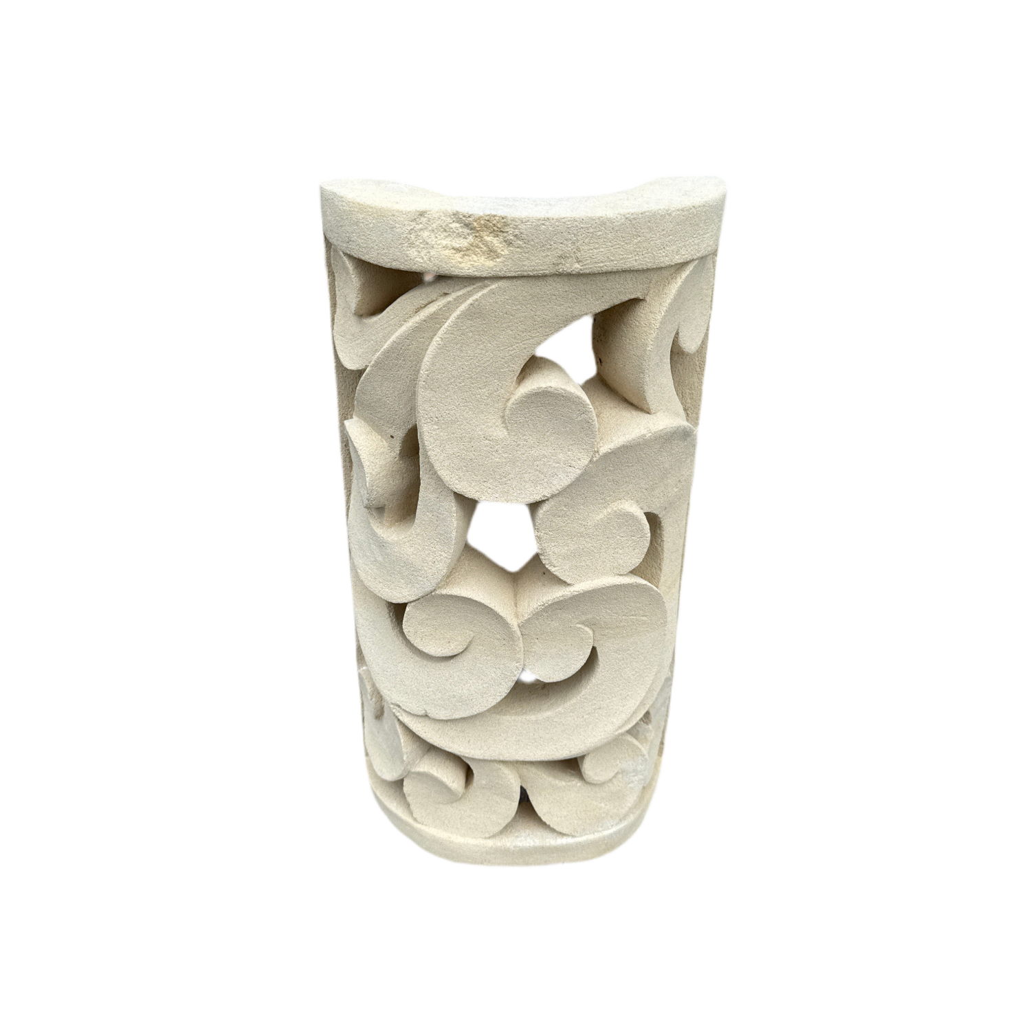 sandstone half column with tribal carvings