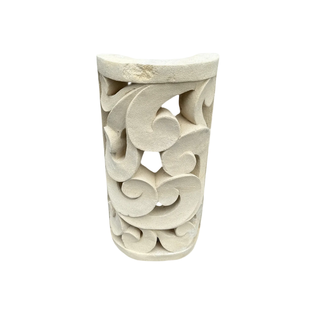 sandstone half column with tribal carvings