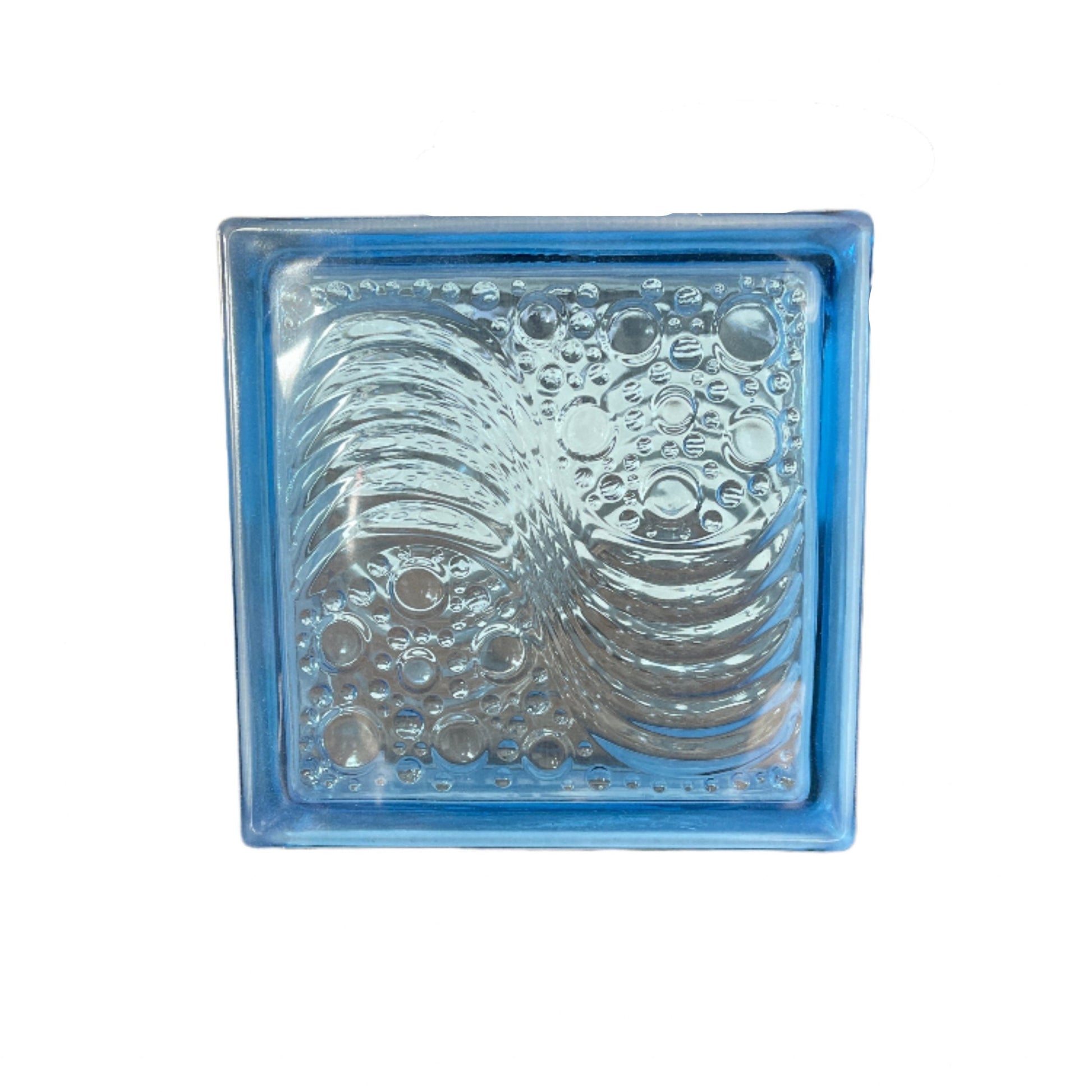 sea wave blue glass blocks