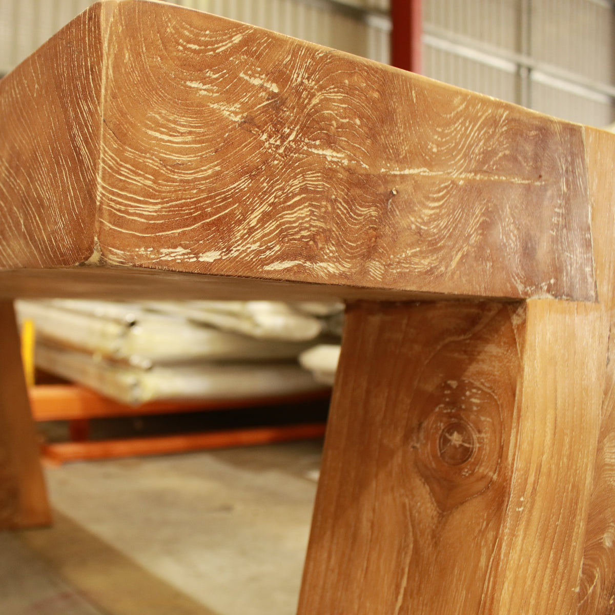 Solid Suar timber indoor and outdoor rustic handmade dining table