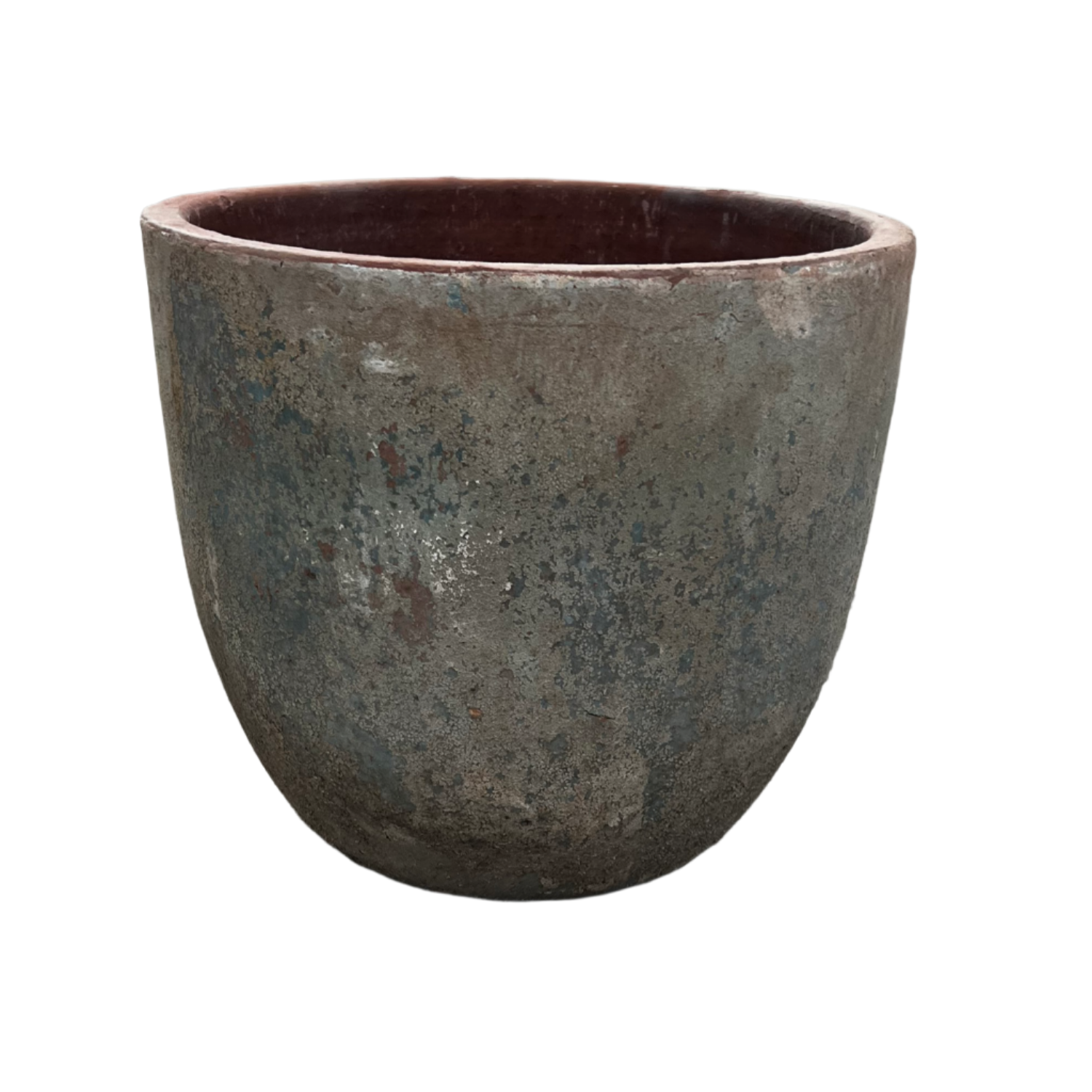 ANCIENT VIETNAMESE BLUE EGG POTS FOR OUTDOOR OR INDOOR FEATURES FOR YOUR HOME DECORATION AND PLANTING IN THREE SIZES