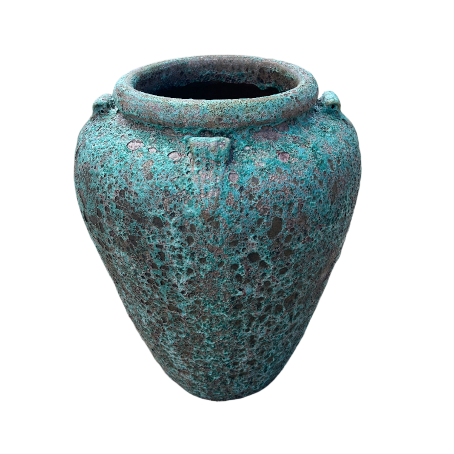 Green Lava Rock Handle Urn