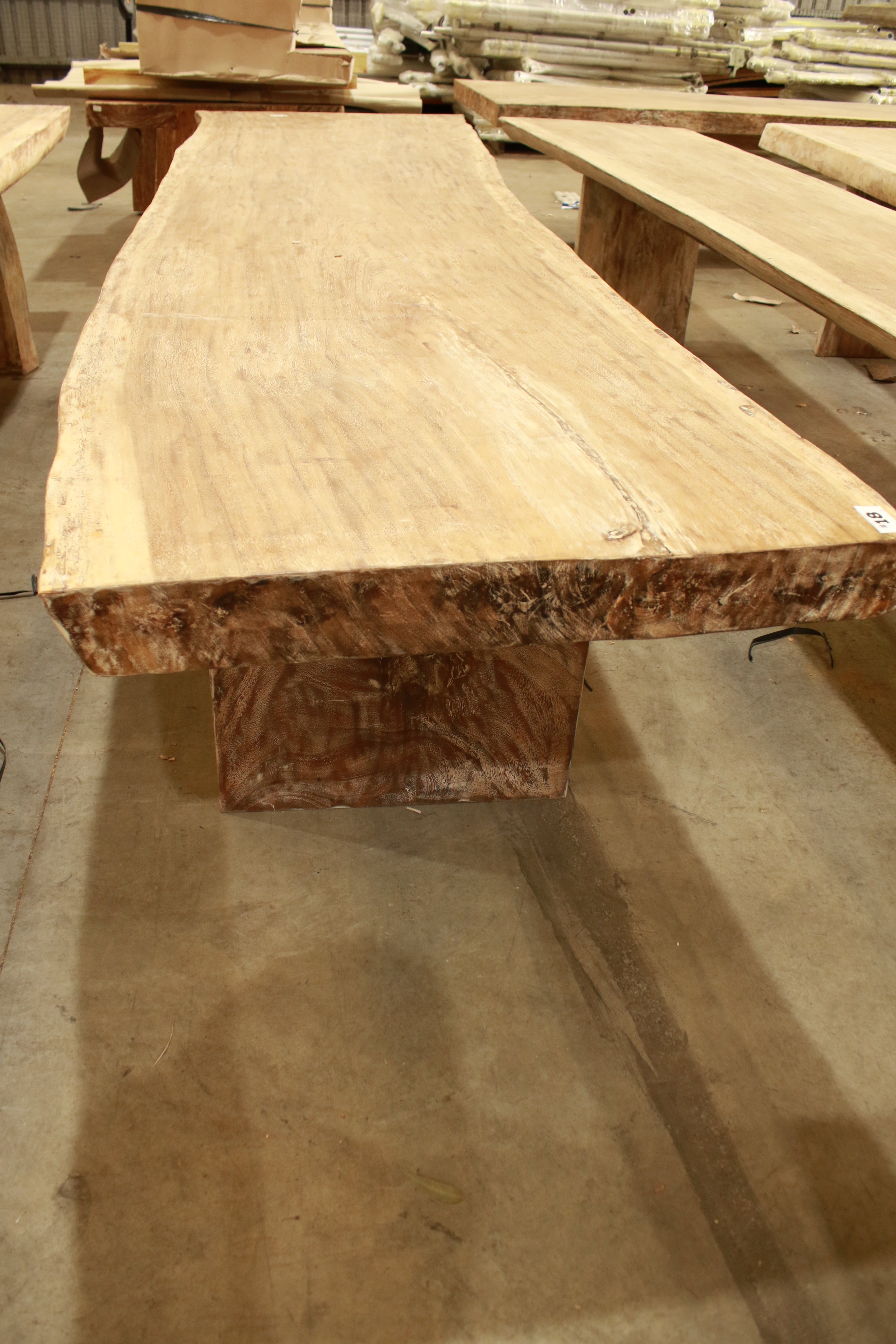 Solid Suar timber indoor and outdoor rustic handmade dining table