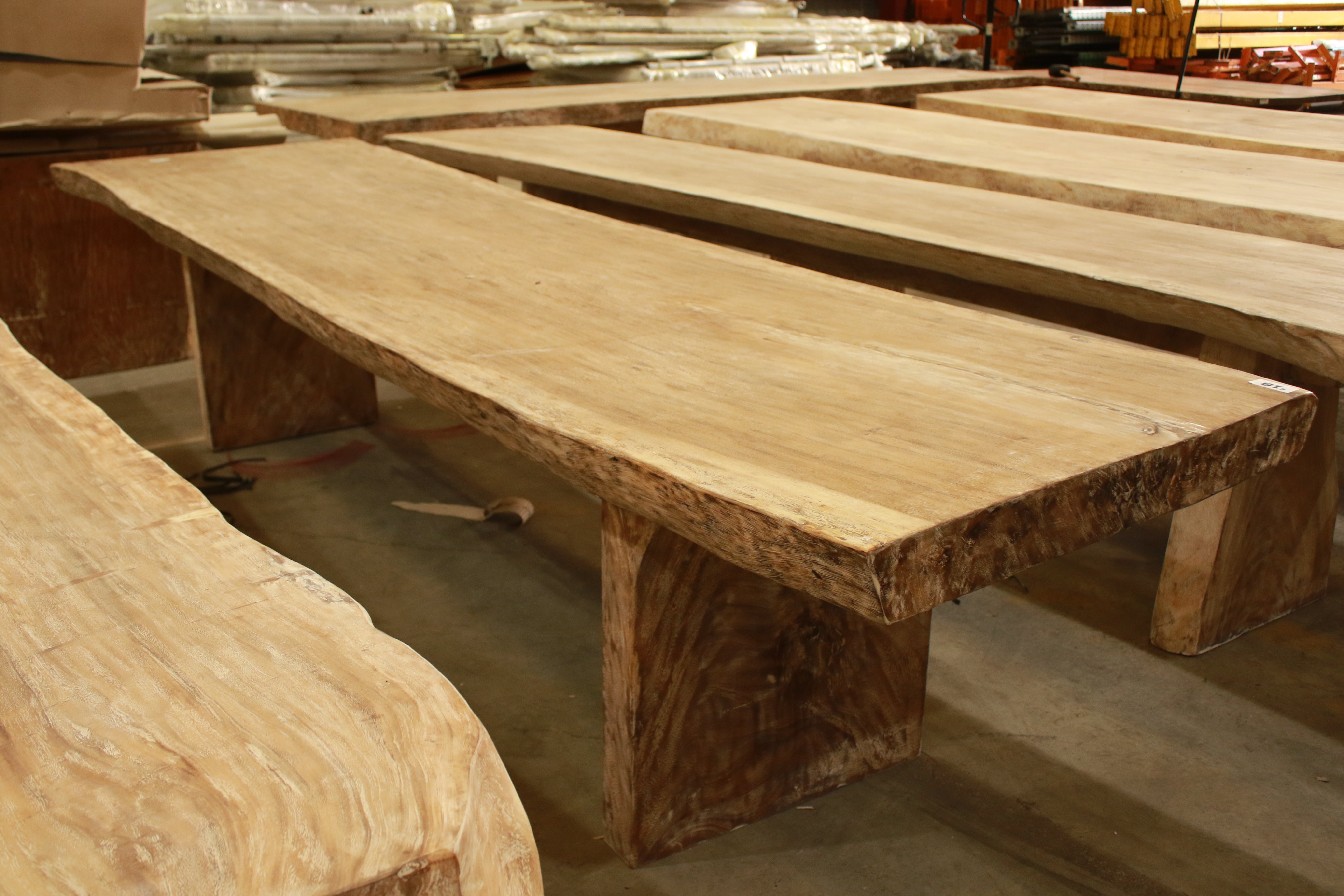 Solid Suar timber indoor and outdoor rustic handmade dining table