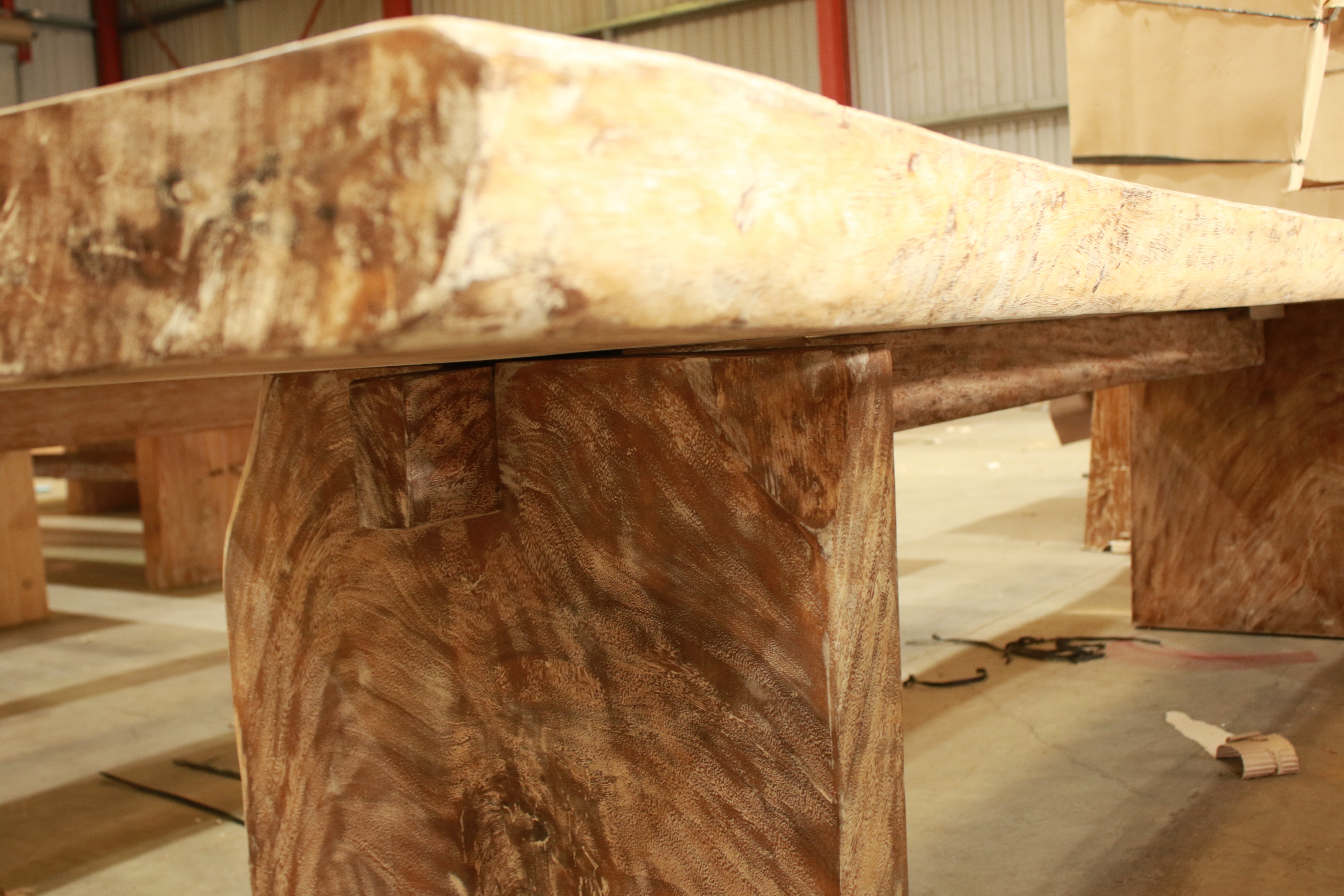 Solid Suar timber indoor and outdoor rustic handmade dining table