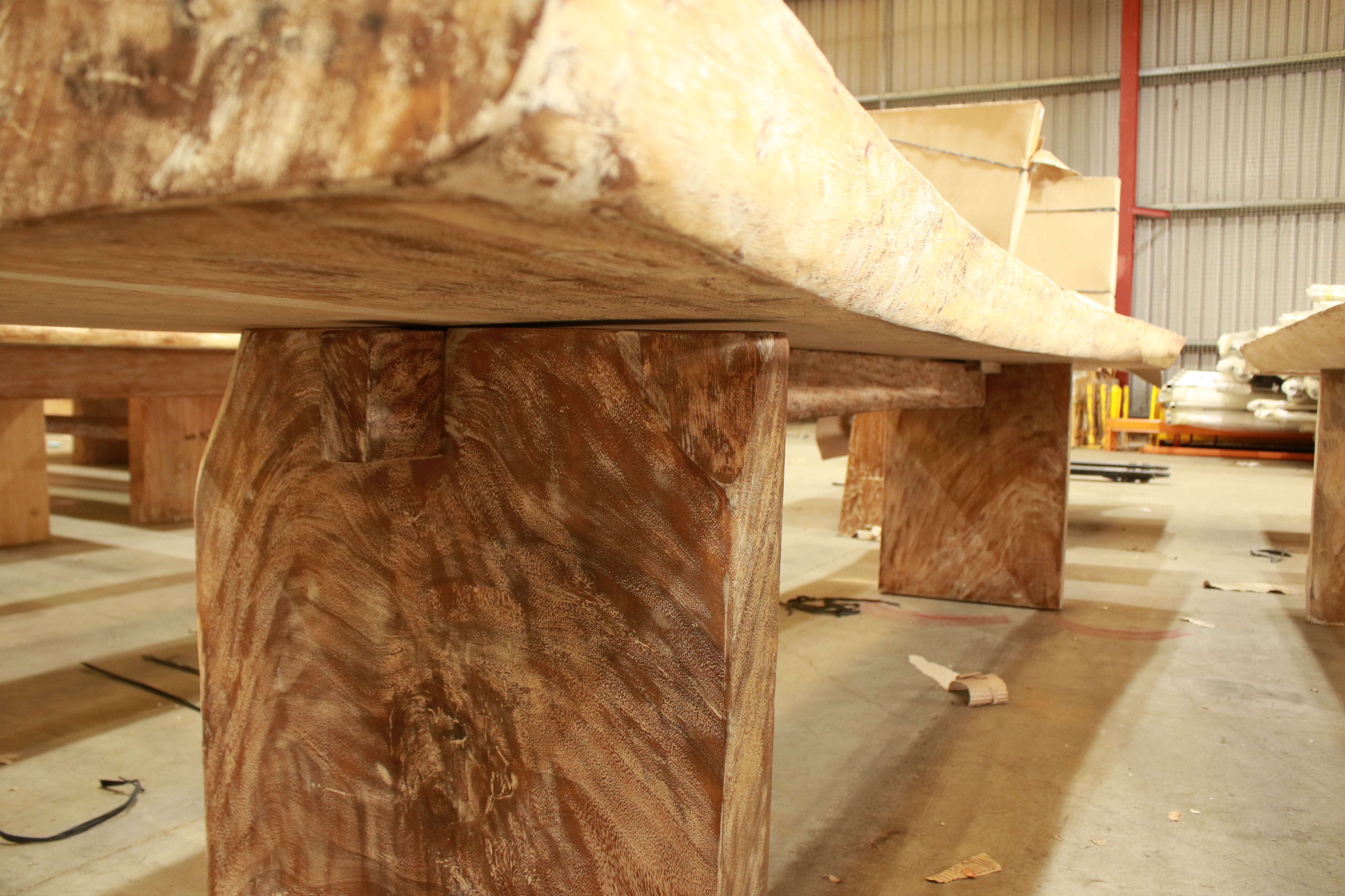 Solid Suar timber indoor and outdoor rustic handmade dining table