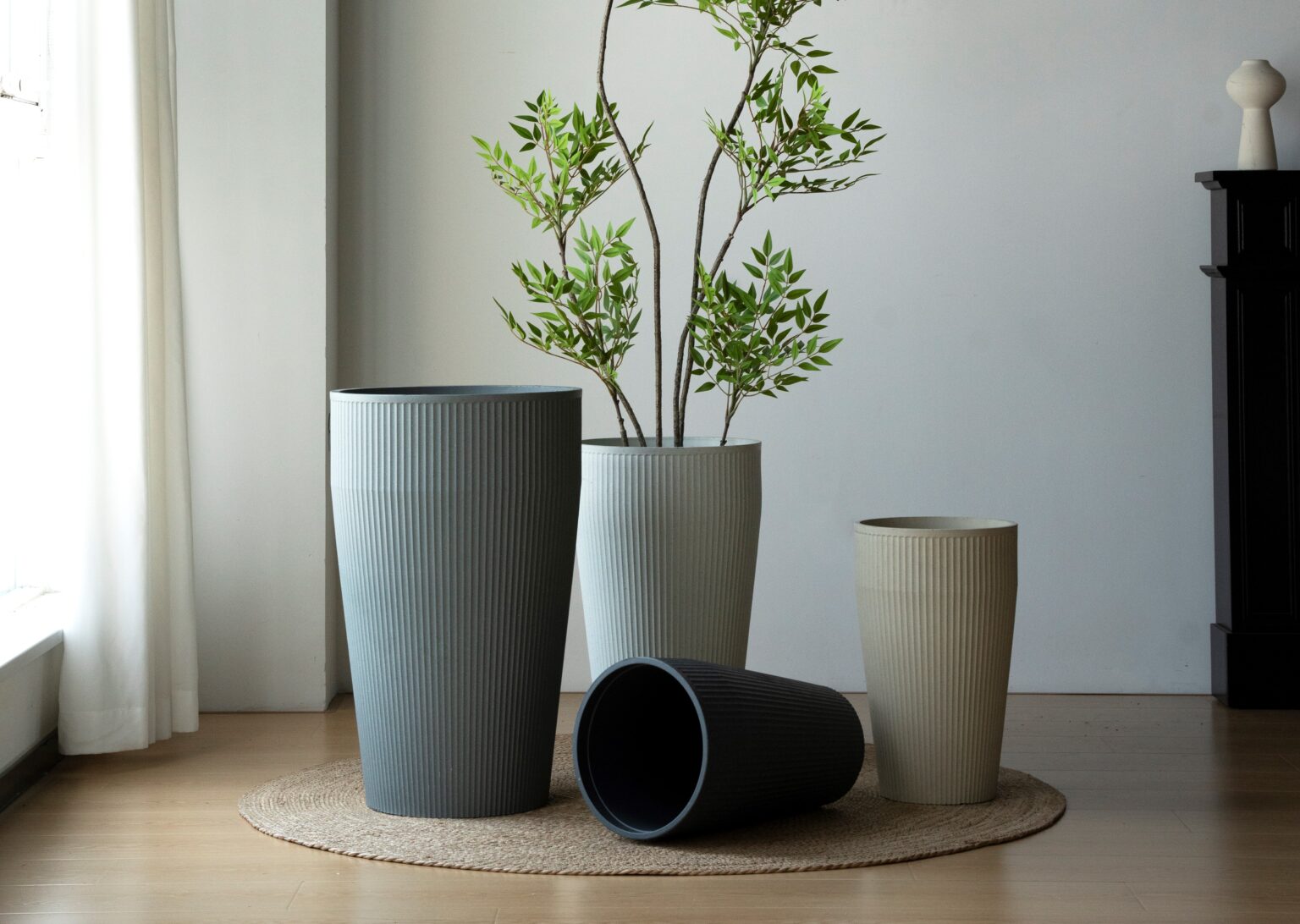 Venice Elements LX002 Series Tall Round Garden Planters