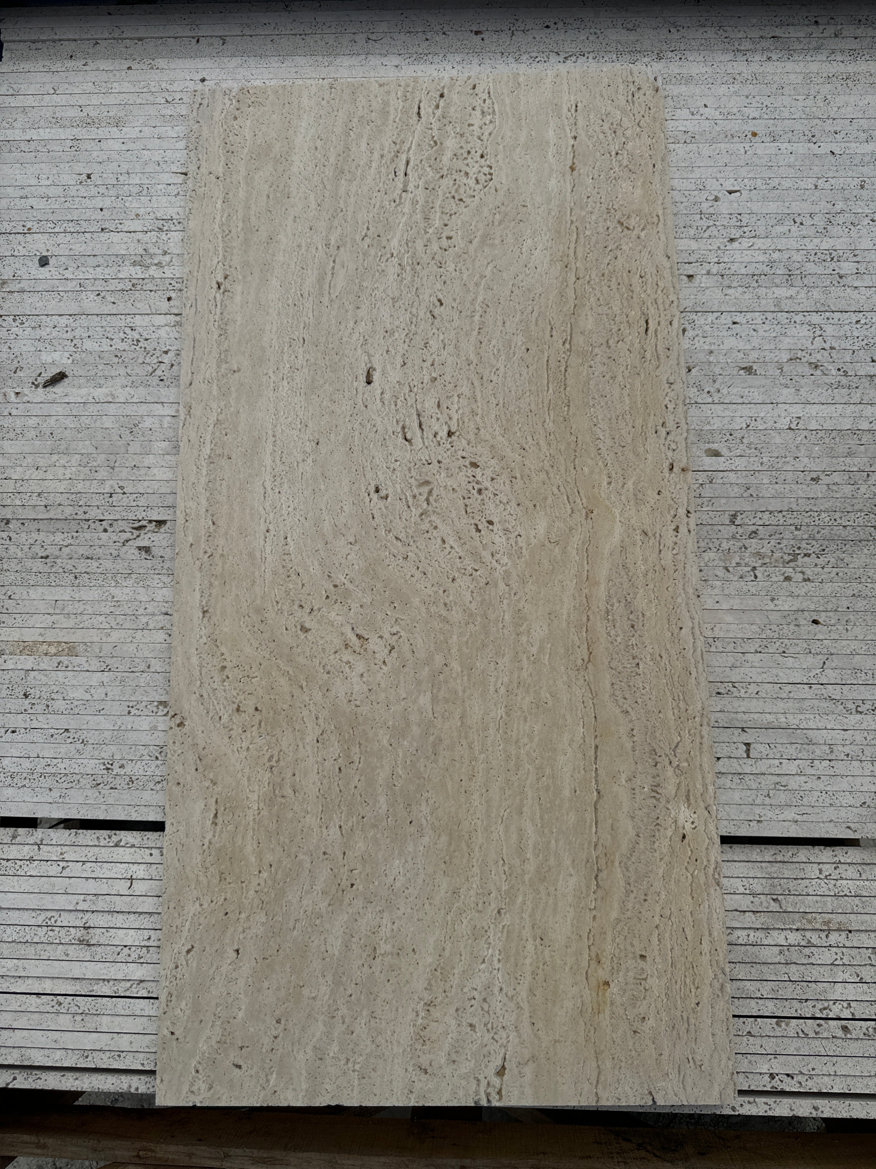 Turkish Vein Cut Classic Light Travertine Honed Unfilled 812x406
