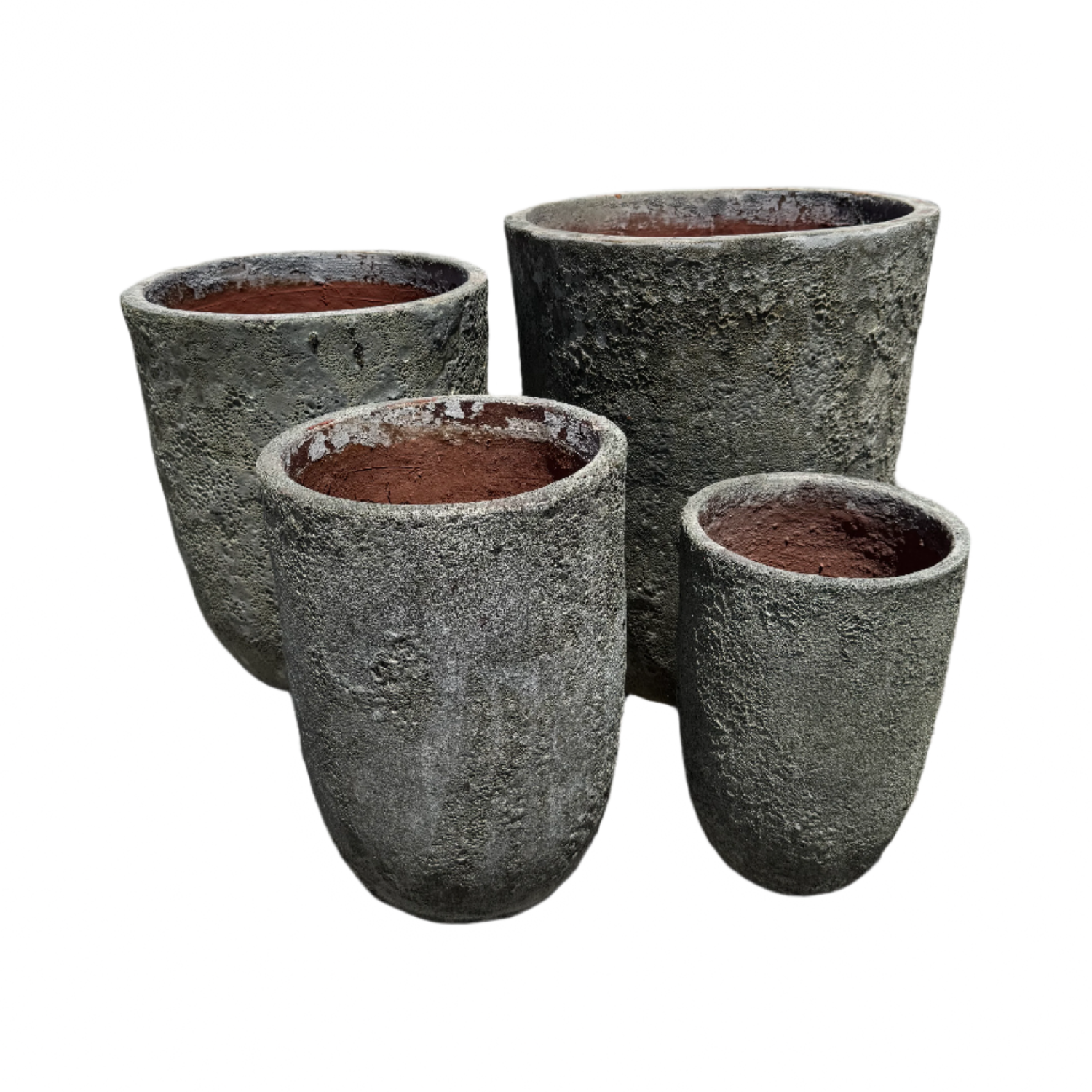 Atlantis lava rock tall u pots in four different sizes