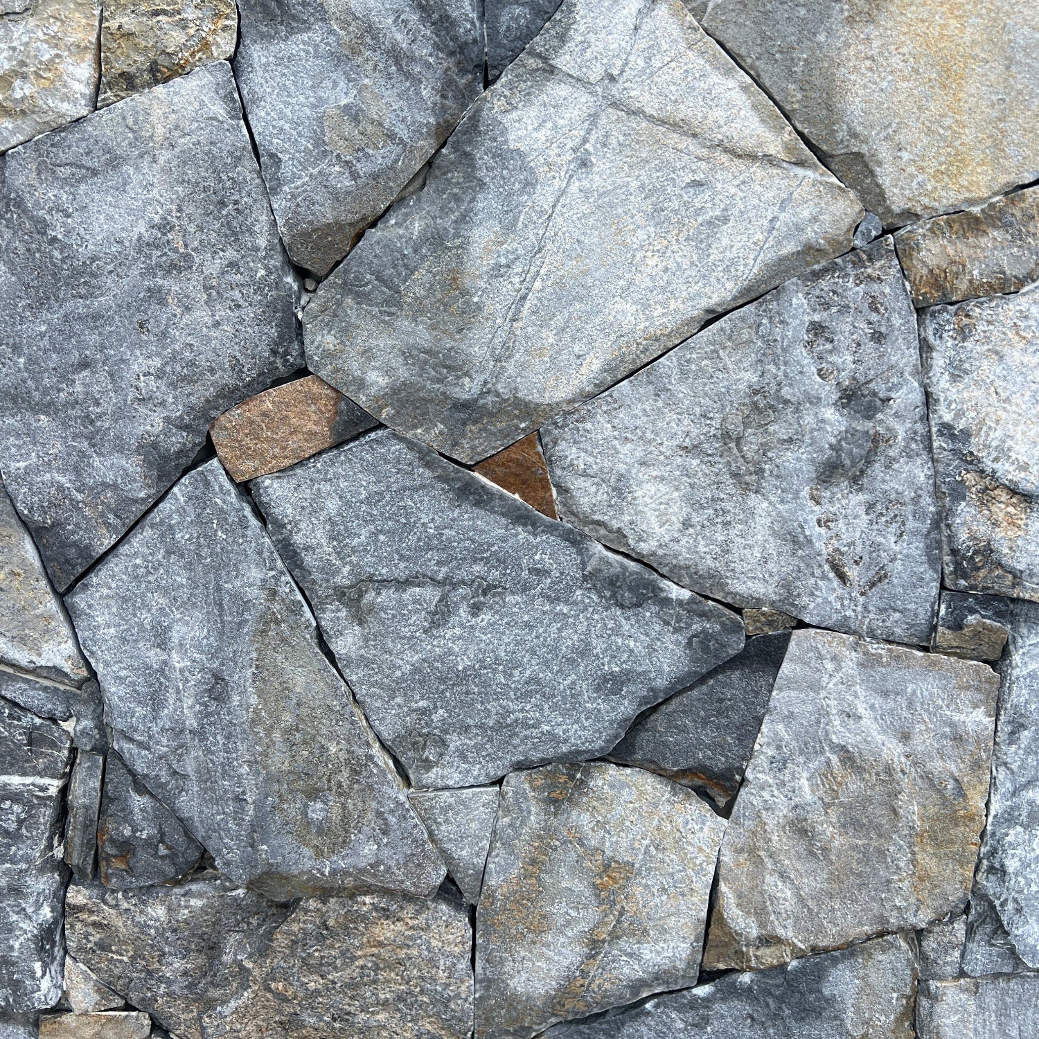 Diamond Blue Quarts random freeform natural Stone Cladding for building, home decoration, renovations, interior & exterior walls, garden features and feature walls. 