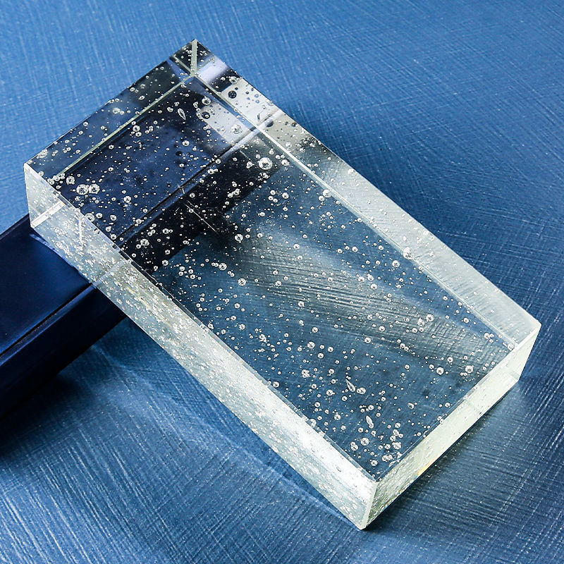 Transparent Bubble Solid Glass Bricks