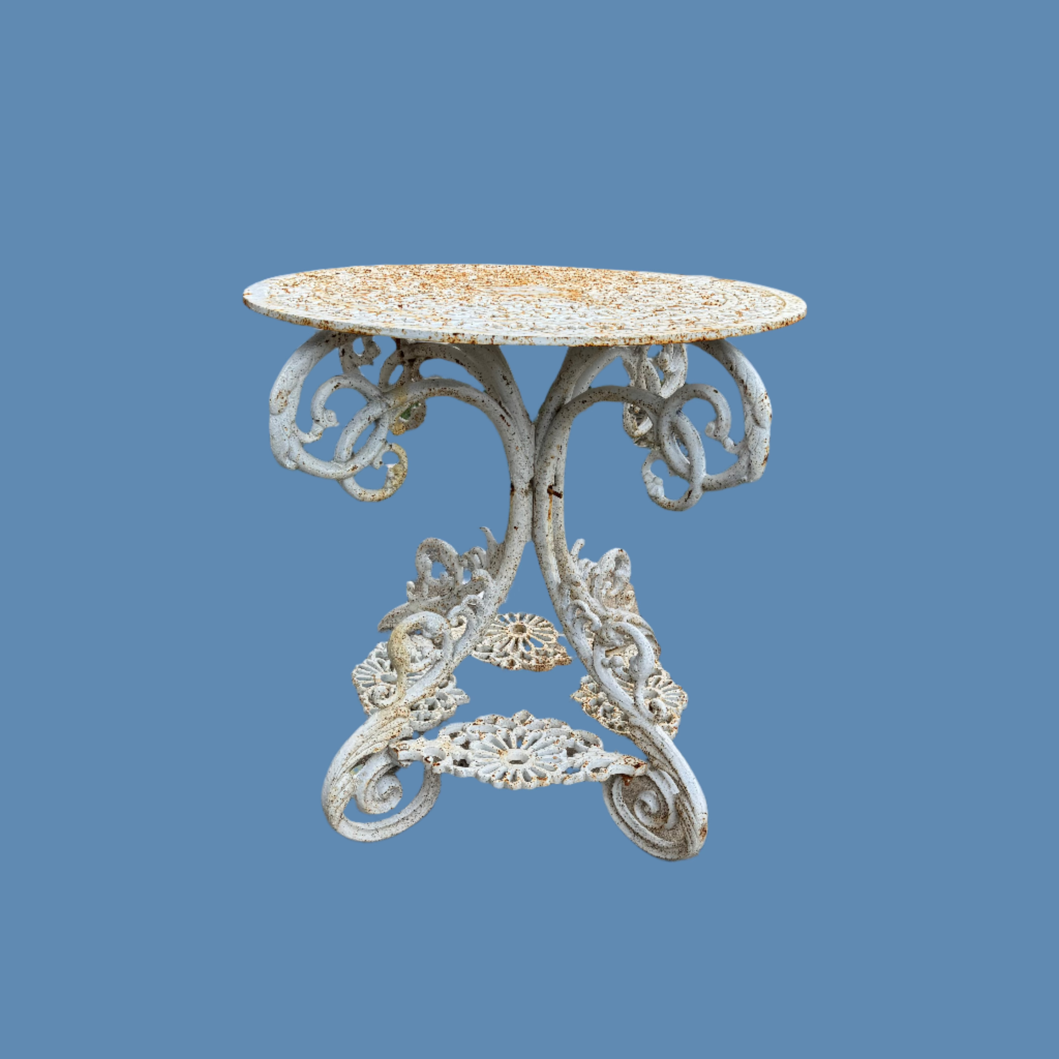 Cast Iron 2-Seater Table Set White S16/47AW