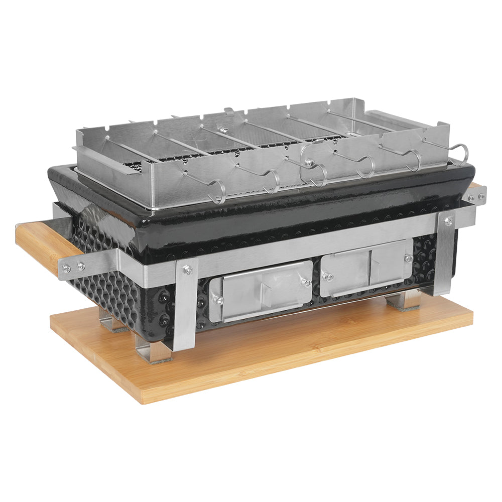 Casa Lusso 15" Hibachi Stainless Cooking Frame & Skewers (pre-order)