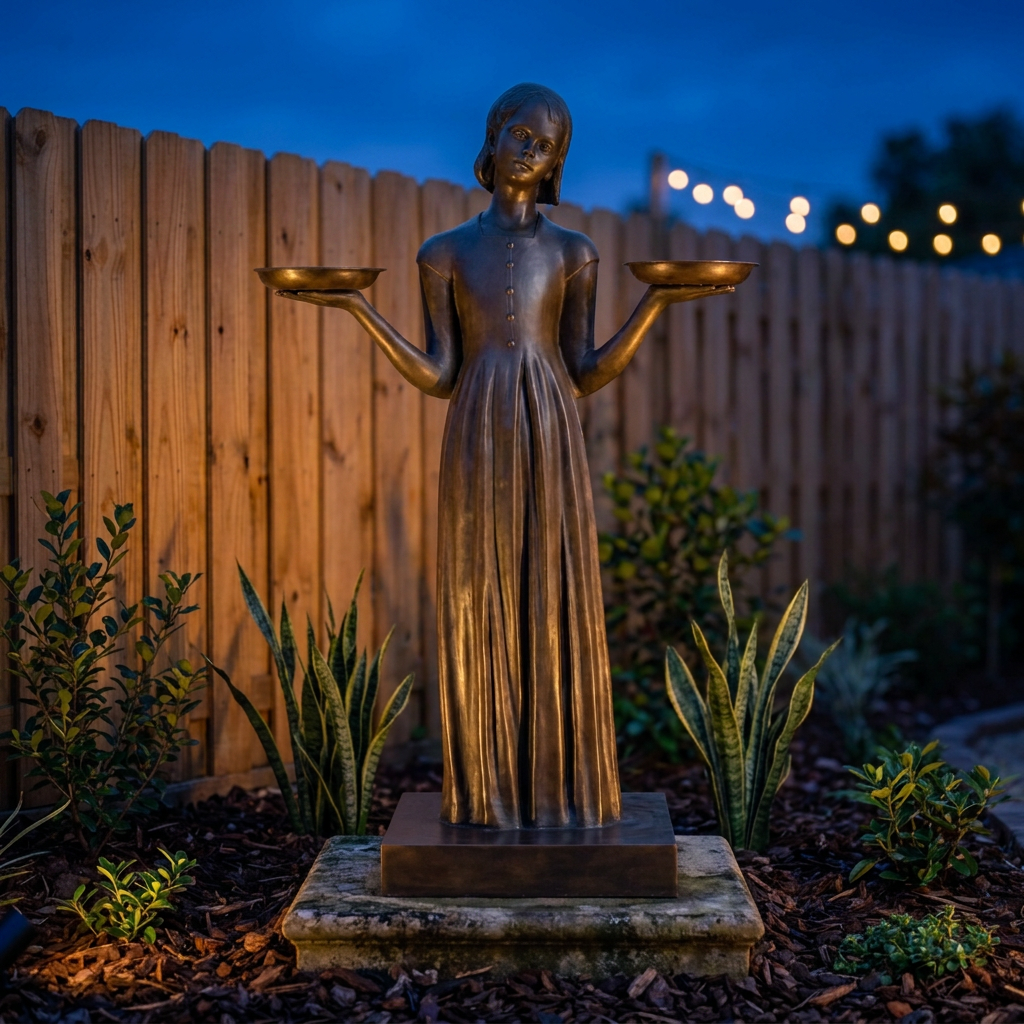 Bird Girl Bronze Garden Statue — 127cm | Savannah's Iconic Sculpture Replica