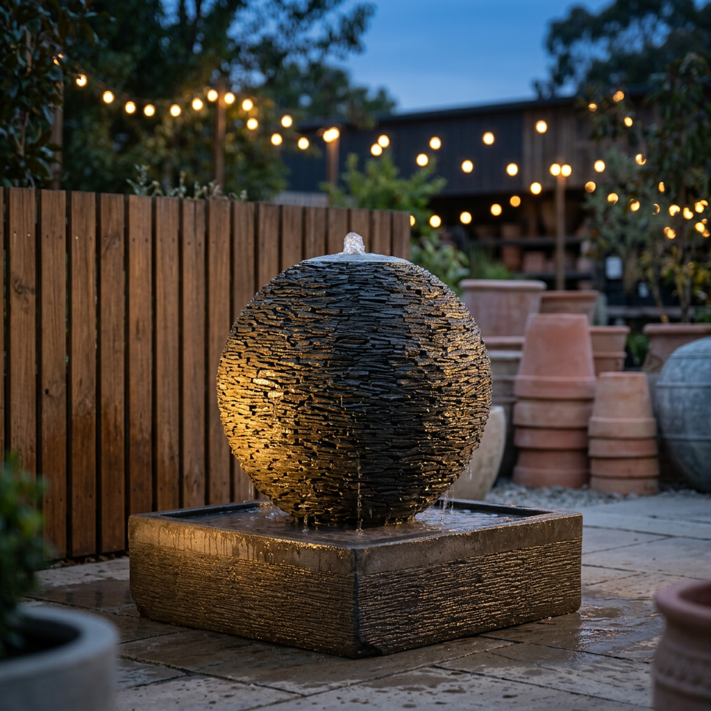 Inlaid Shale Rock Water Fountain