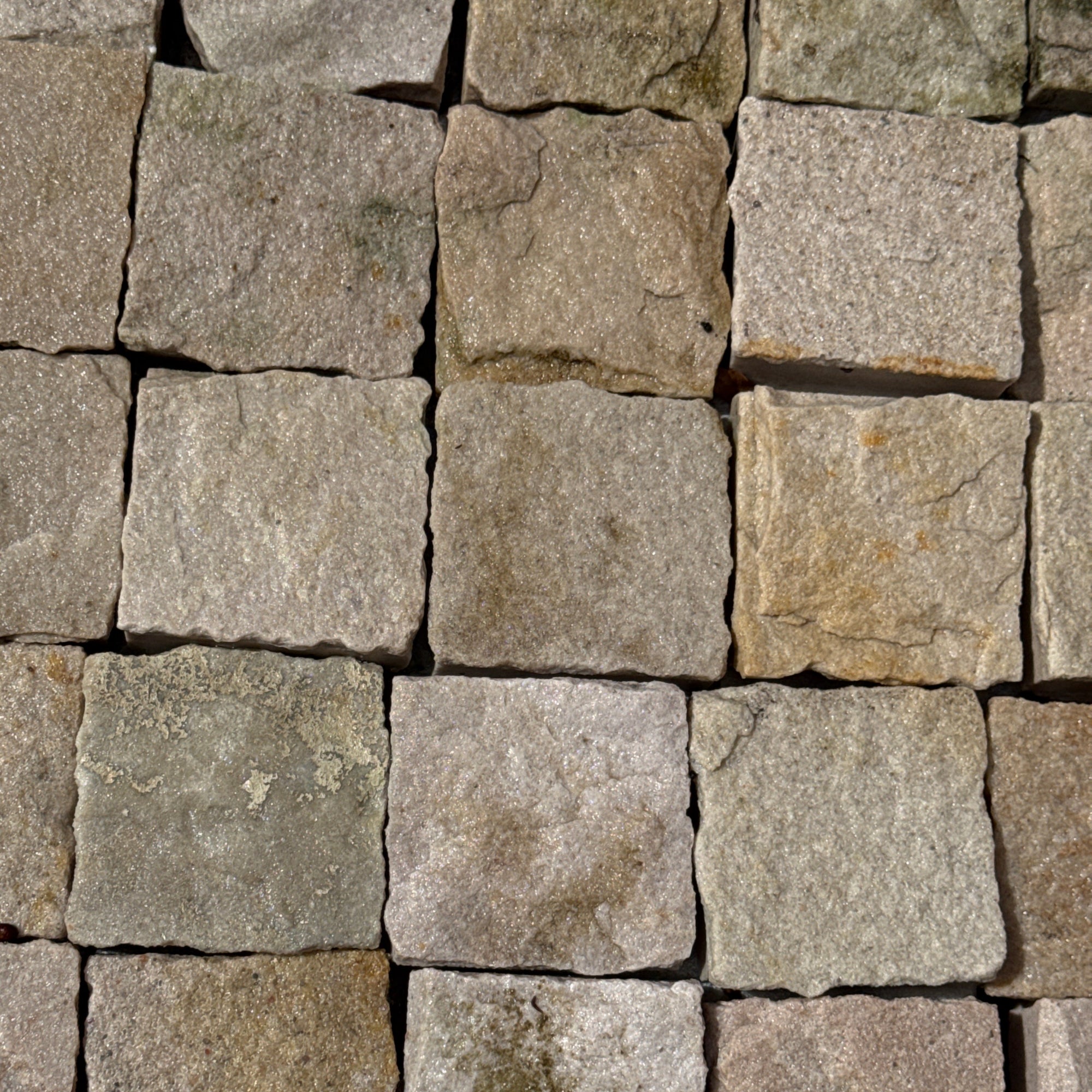 premium high quality white natural sandstone cobblestones