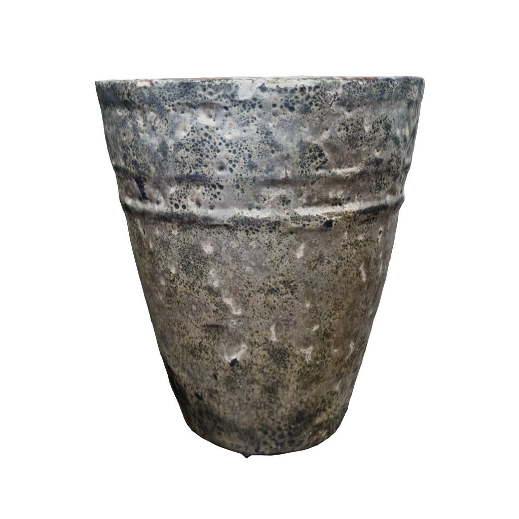 small Atlantis motive cone garden pot